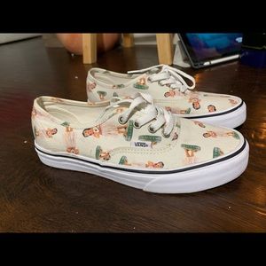 Cream hula girl vans